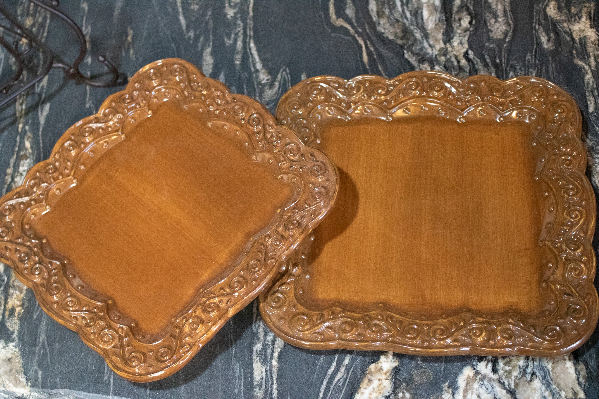 Two Tier Celebrating Home Square Serving Dish