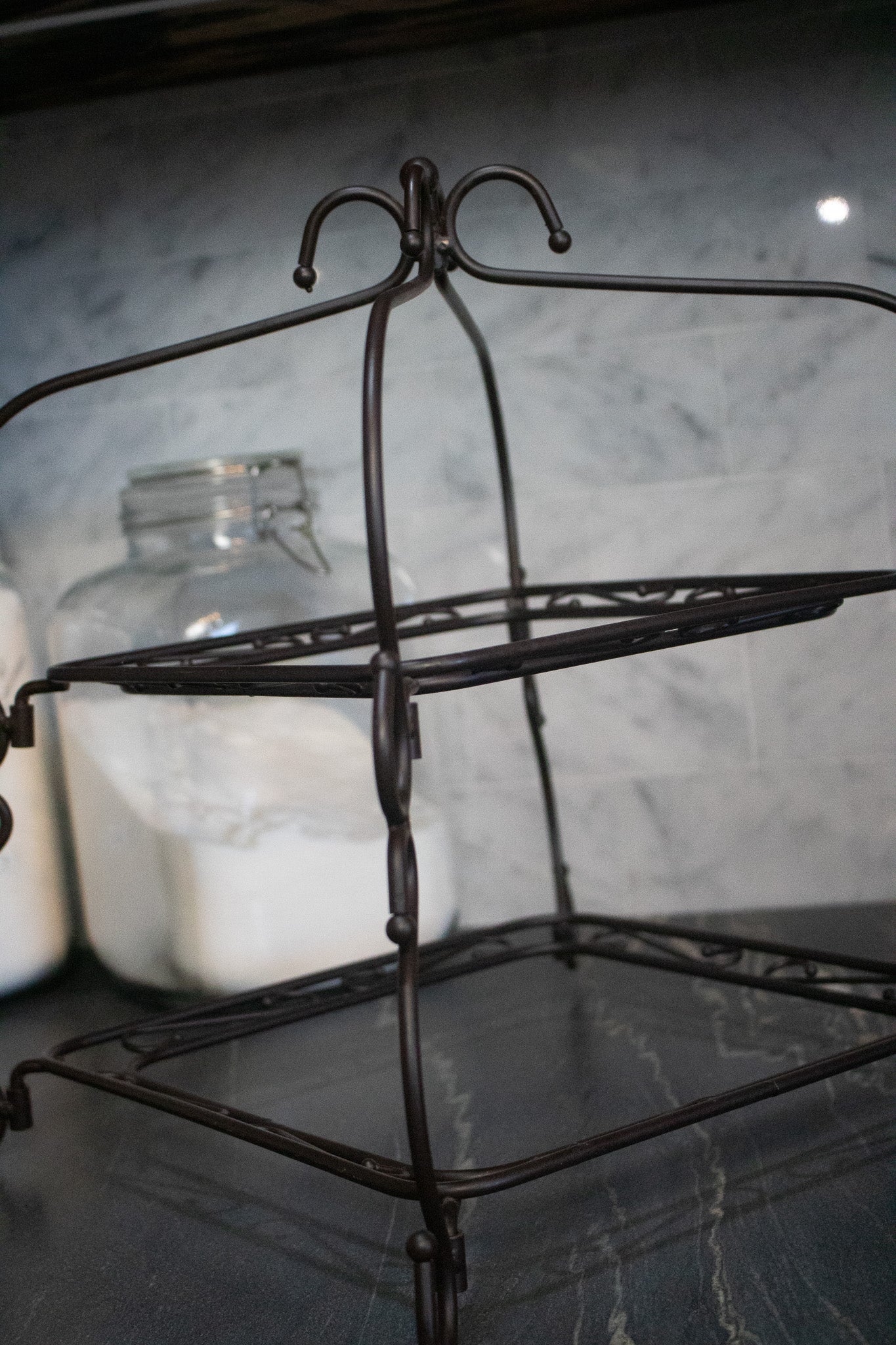 Two Tier Celebrating Home Square Serving Dish