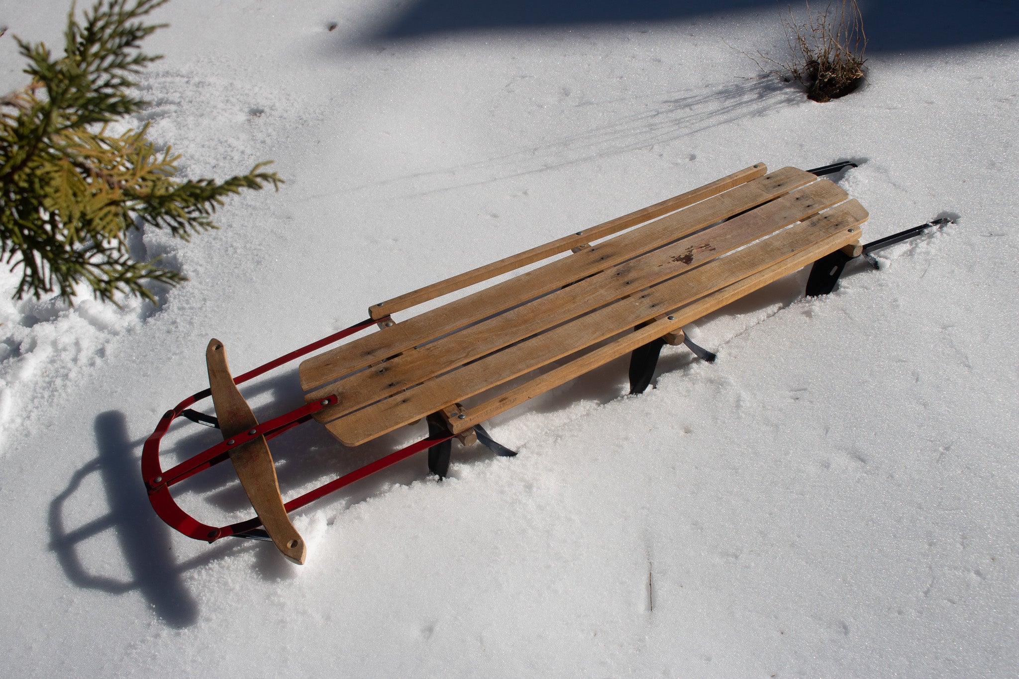 Vintage Children's Metal Runner Winter Snow Sled