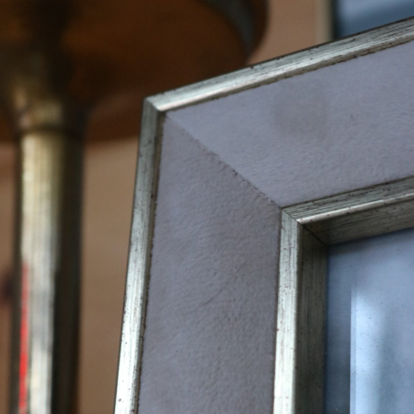 Dwell Studio Velvet Photo Frame 5x7 Gold Trim Beige Picture Frame Home Decor