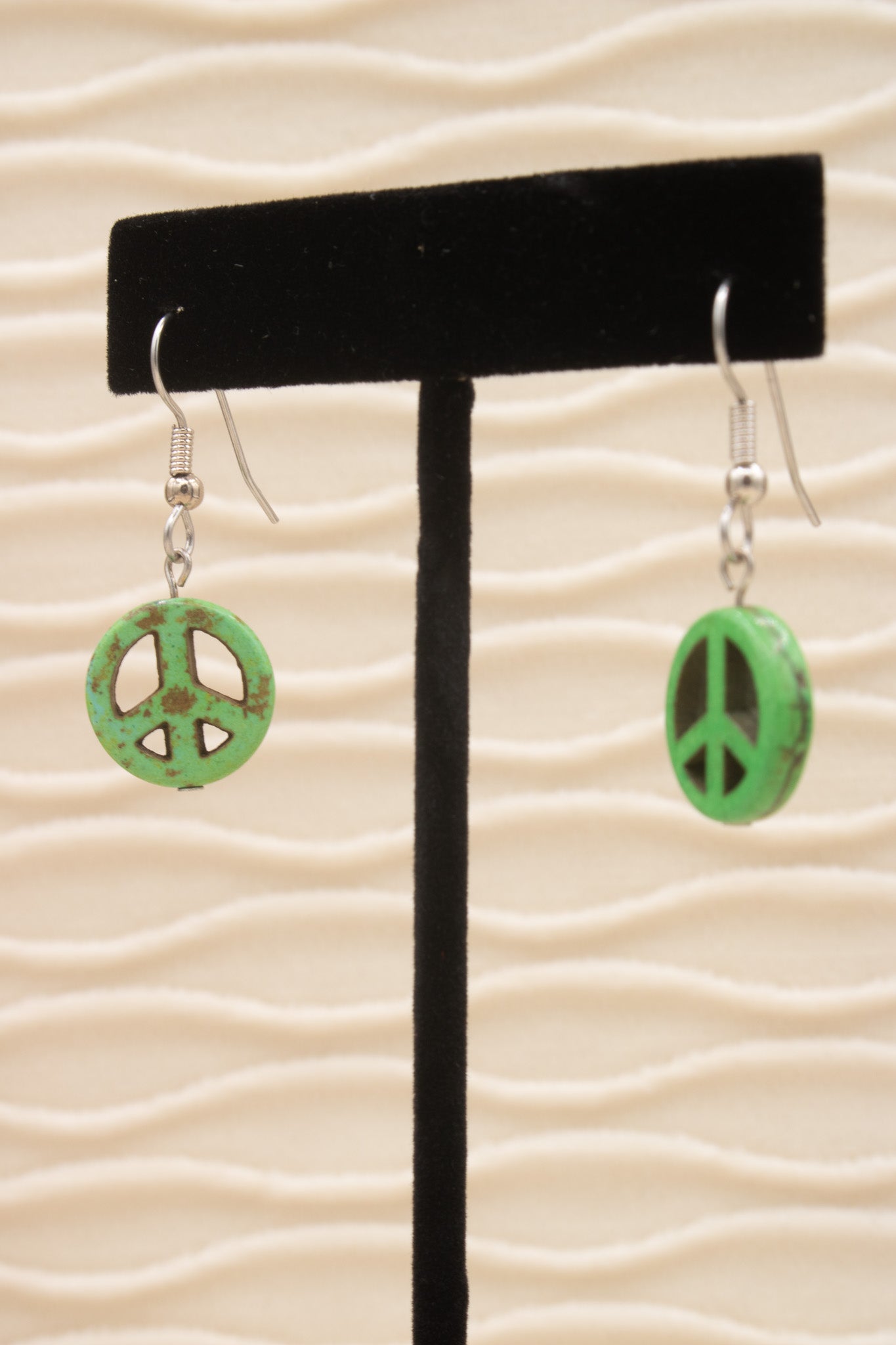 Peace Sign Dangle Earrings