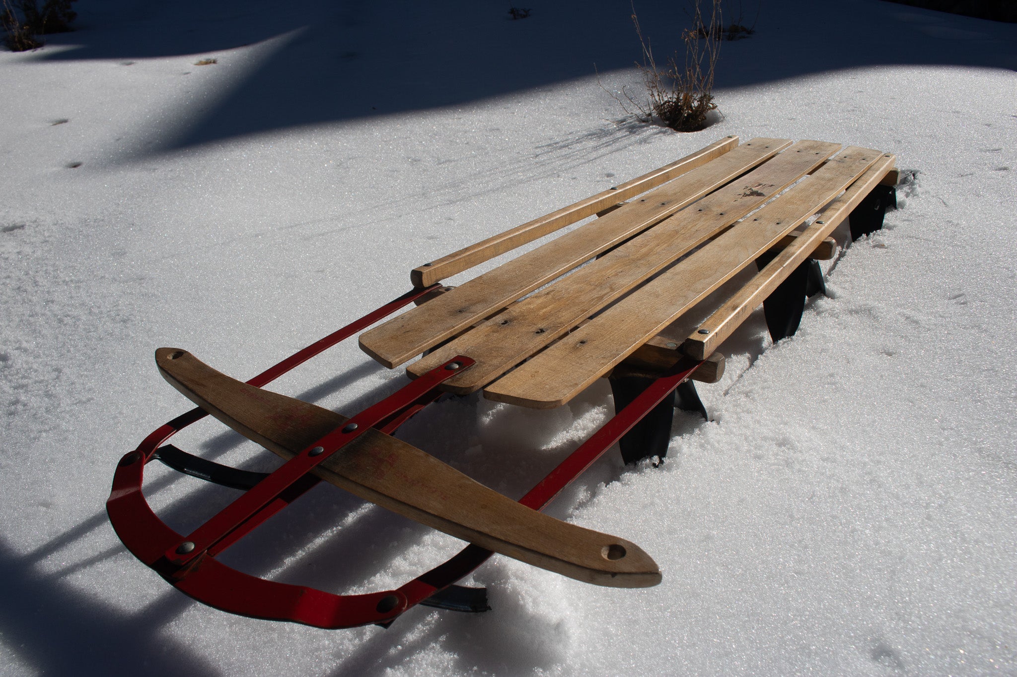 Vintage Children's Metal Runner Winter Snow Sled