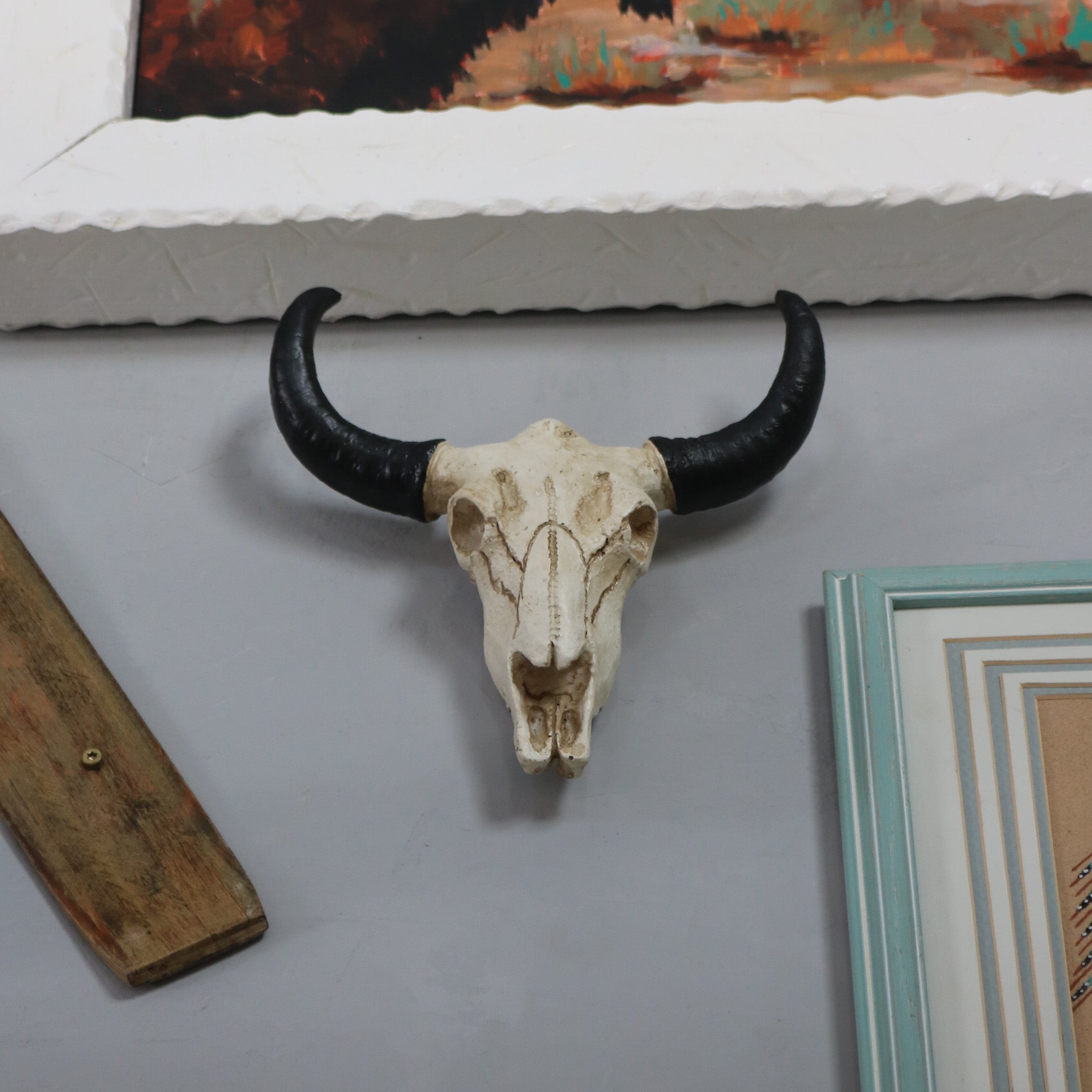 Cow Skull Head Wall Art Sculpture Decoration