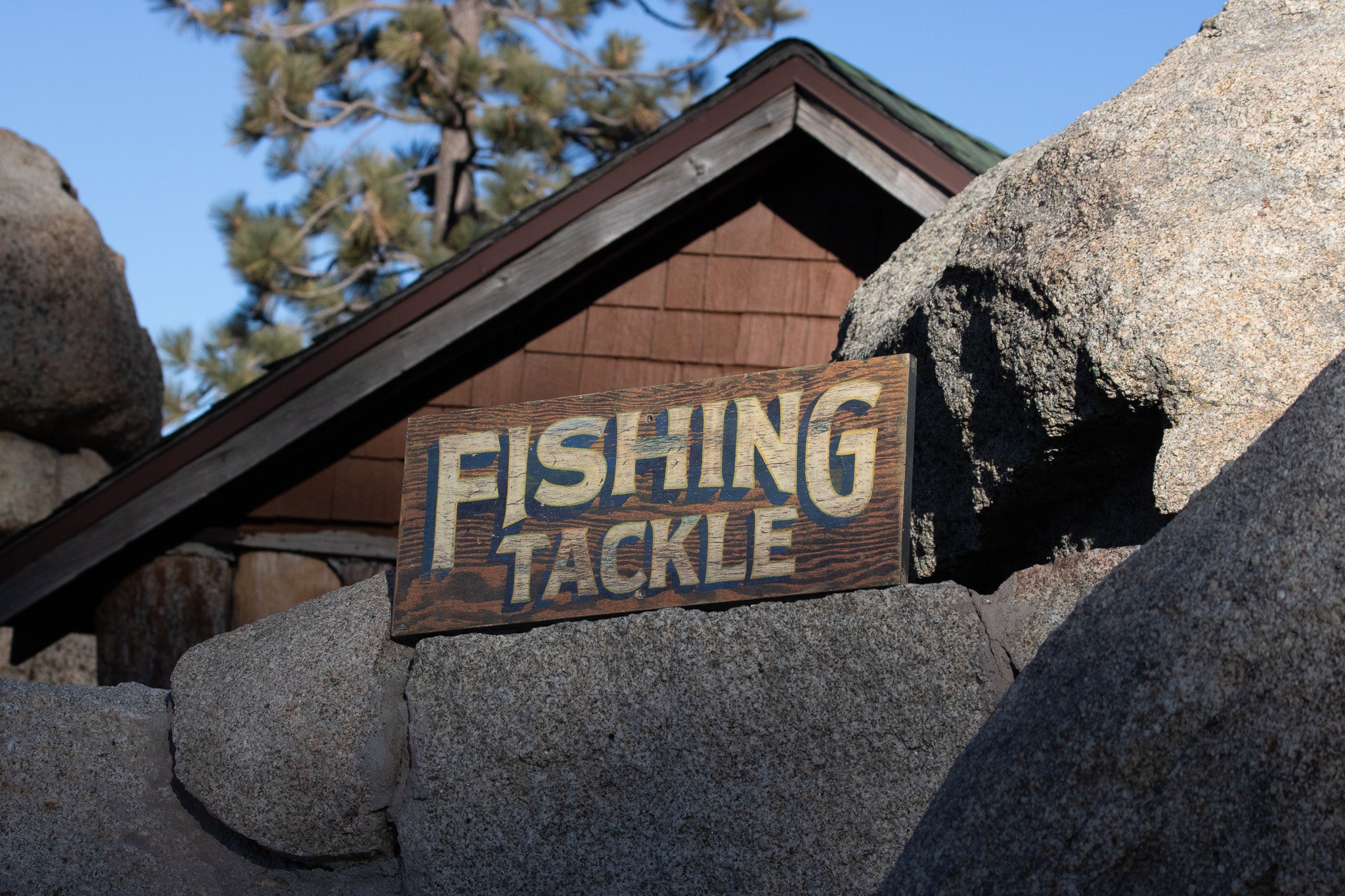 Rescued Fishing Tackle Wooden Hand painted Sign