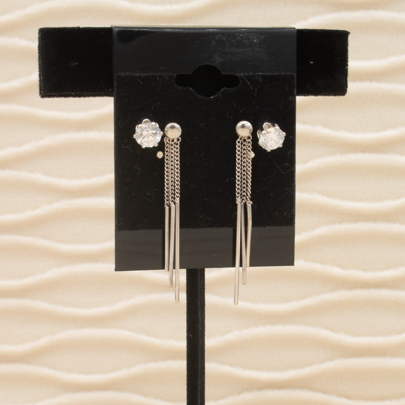 Chain Dangle Earring with Cubic Zirconia Earring Set