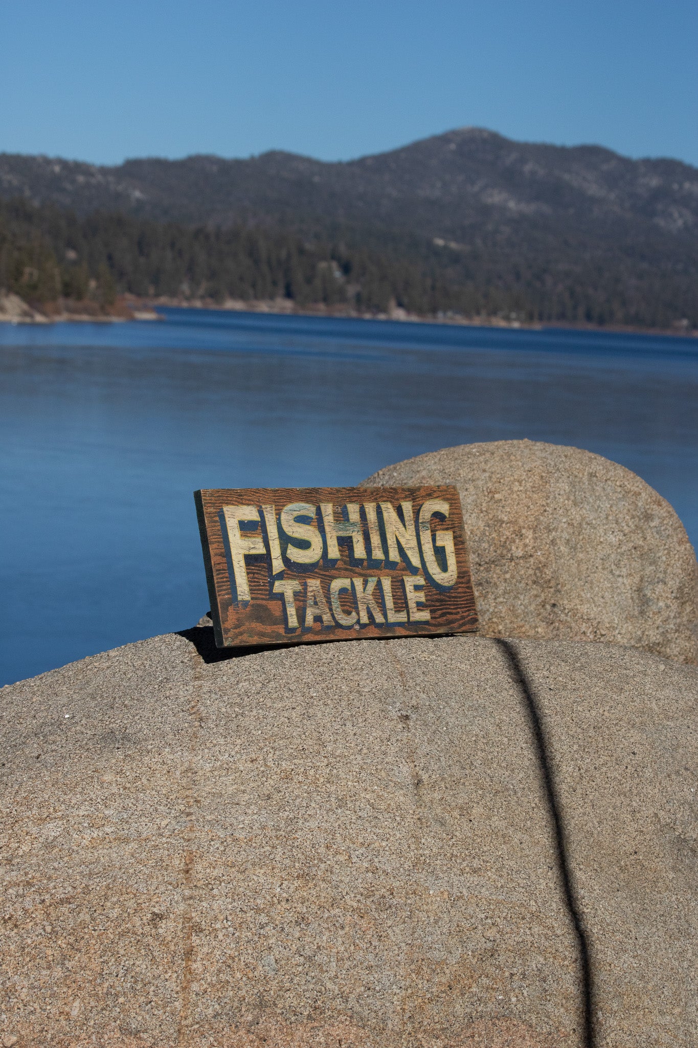 Rescued Fishing Tackle Wooden Hand painted Sign
