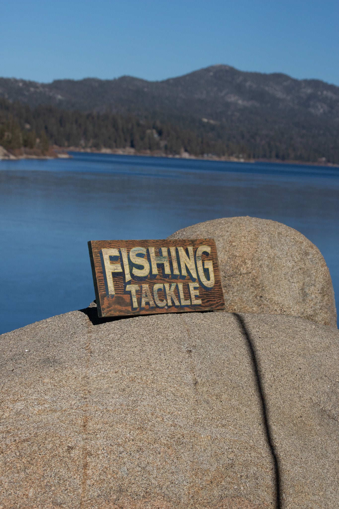 Rescued Fishing Tackle Wooden Hand painted Sign