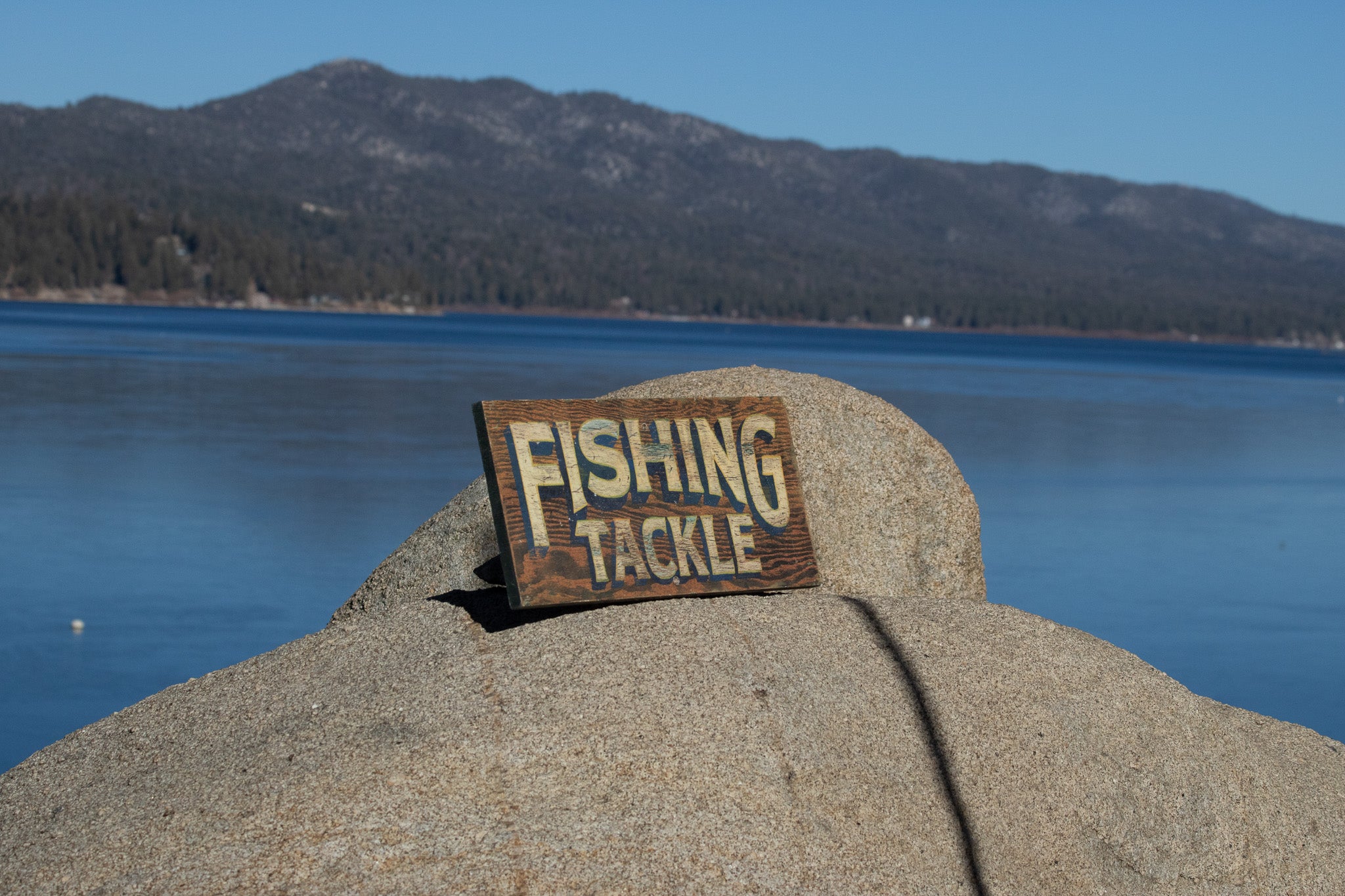 Rescued Fishing Tackle Wooden Hand painted Sign