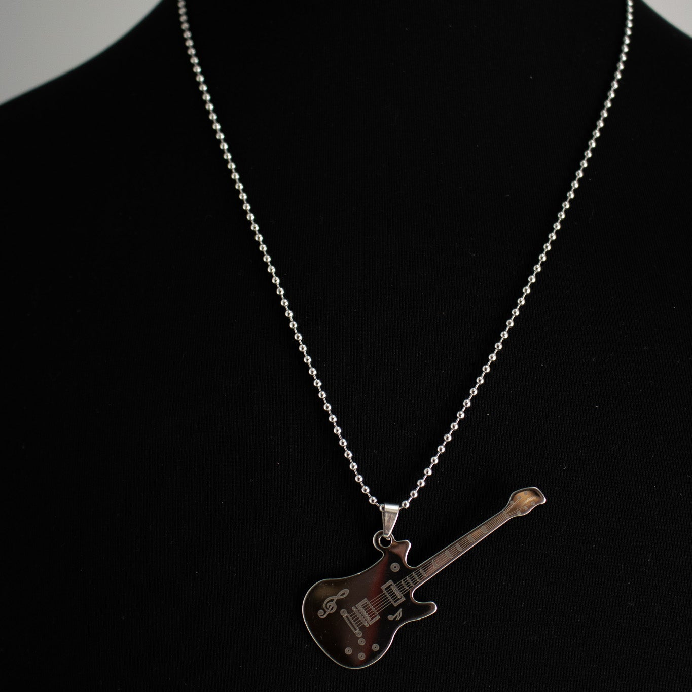 Electric Guitar Charm Necklace