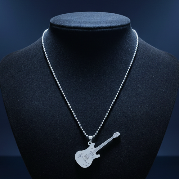 Electric Guitar Charm Necklace