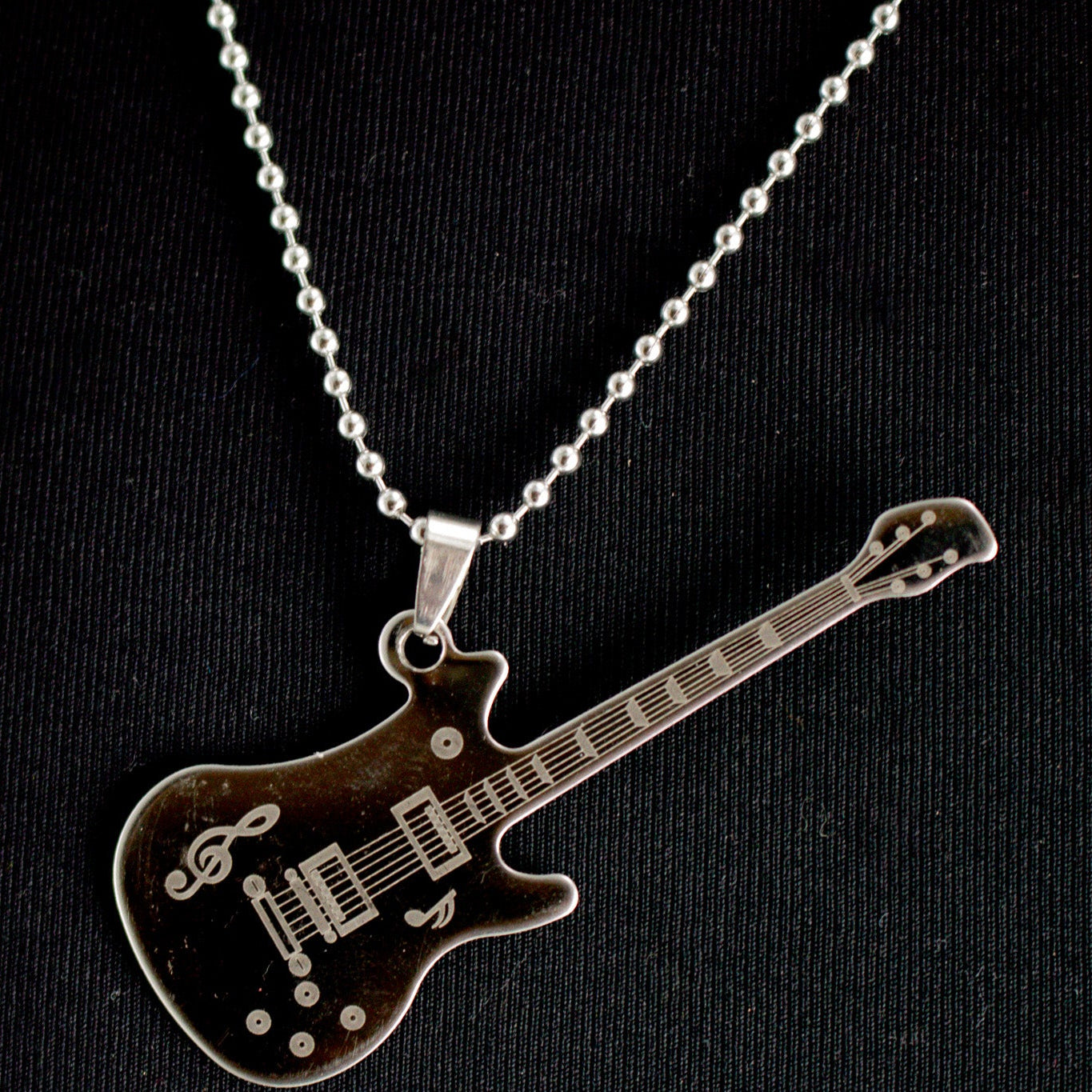 Electric Guitar Charm Necklace