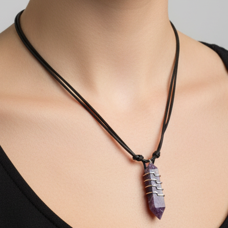 Healing Amethyst Crystal Neckles