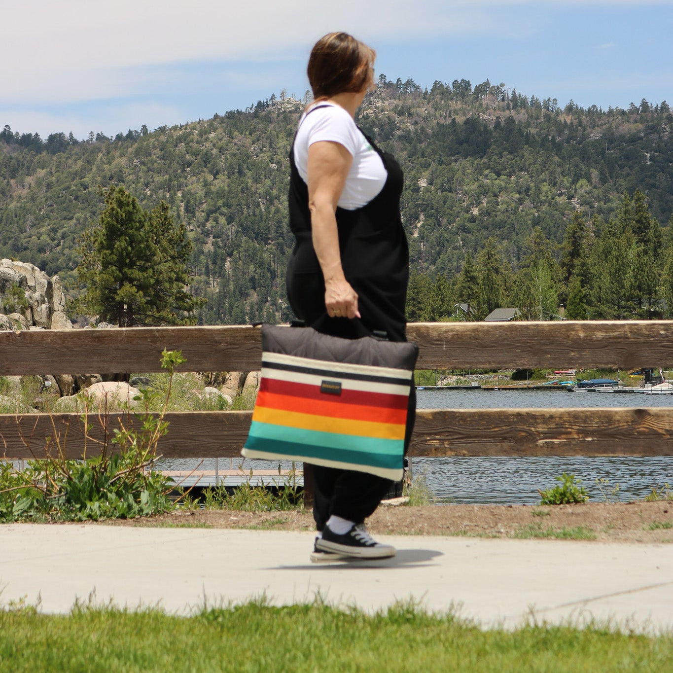 Pendleton 60”x 72” Outdoor Packable Blanket – Mount Foraker Stripes Design
