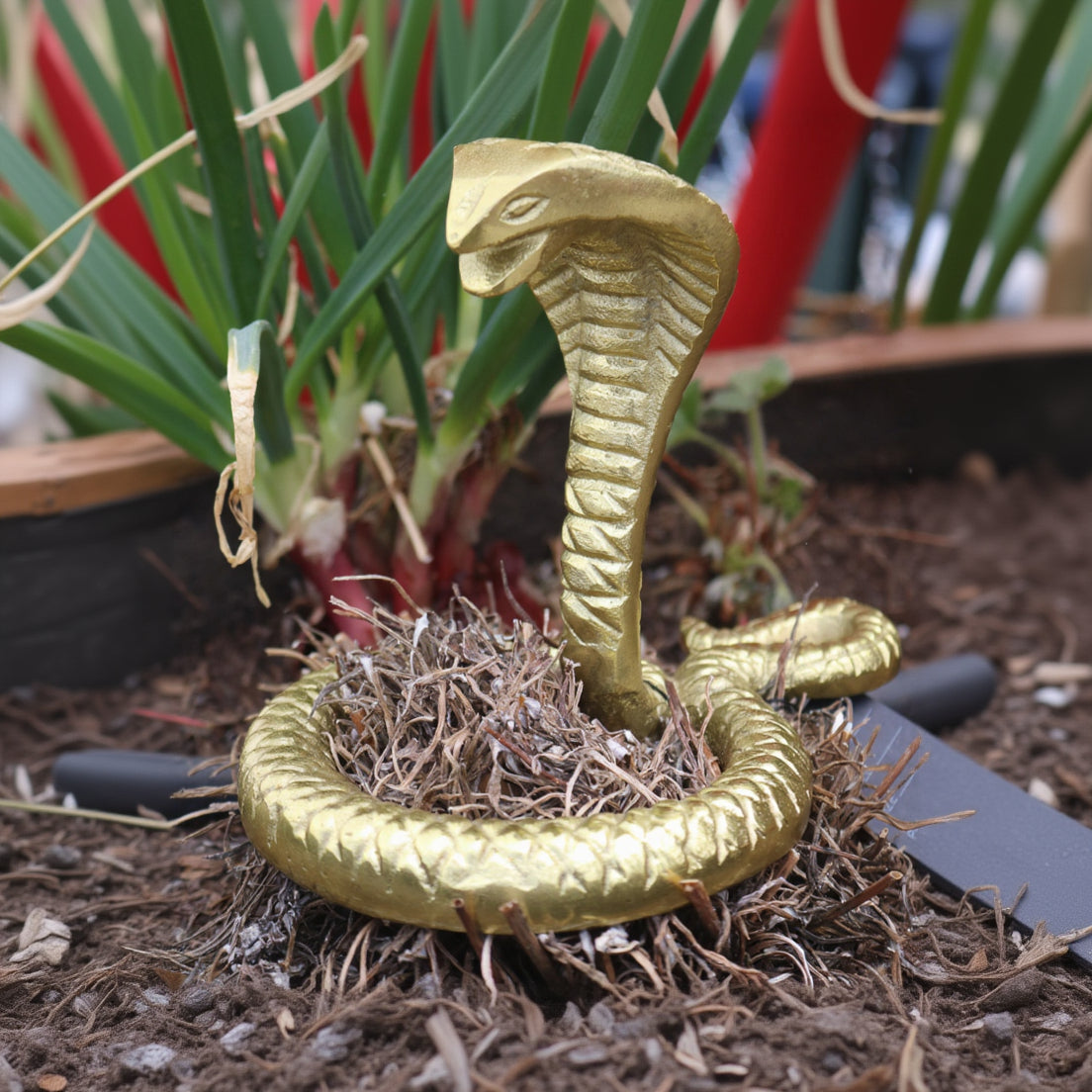 Gold Snake Decoration Sculpture For Kitchen or Home