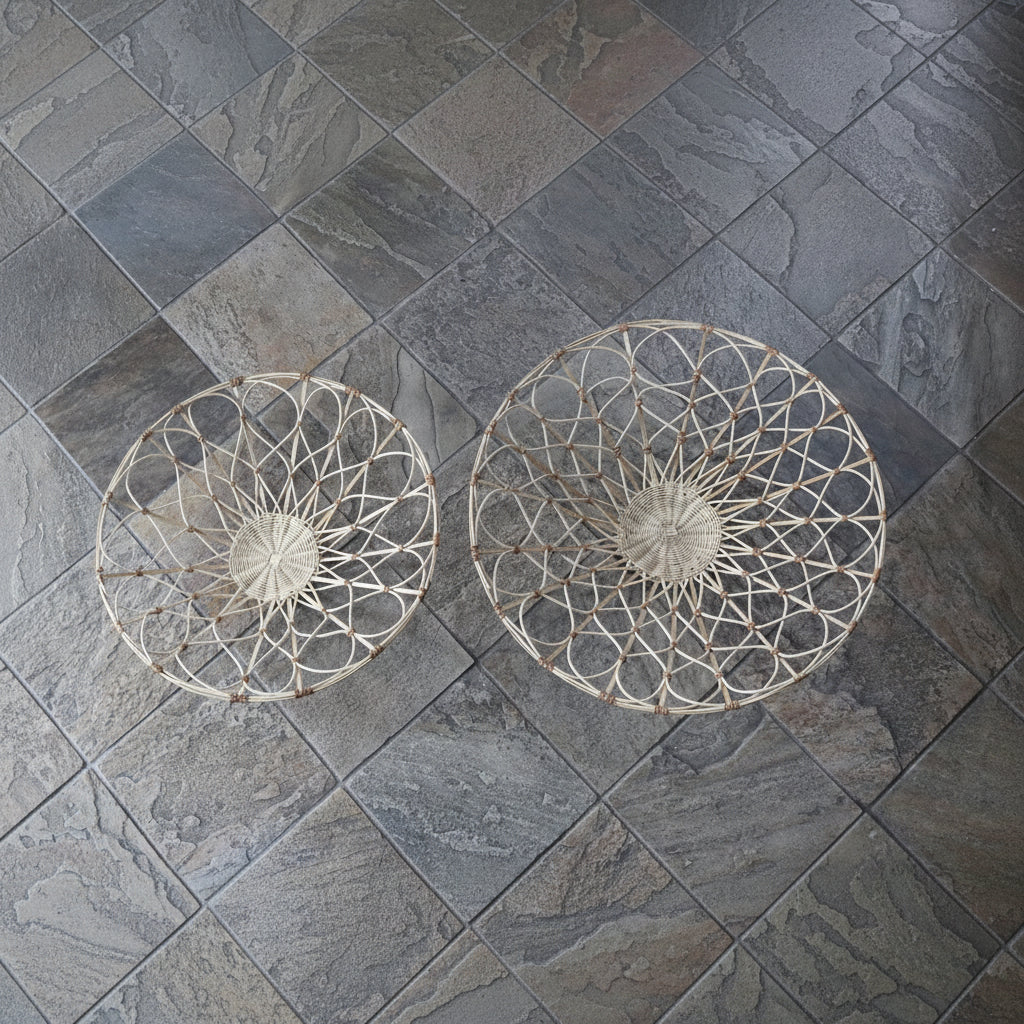 Scandinavian Minimalist Woven Basket Wall Art Elegant and Simple