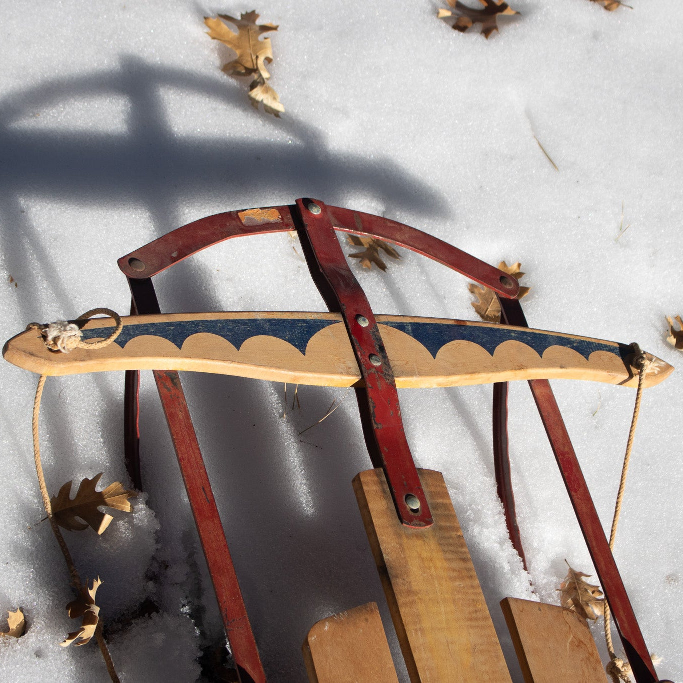 Gladding American Clipper Metal Runner Snow Sled