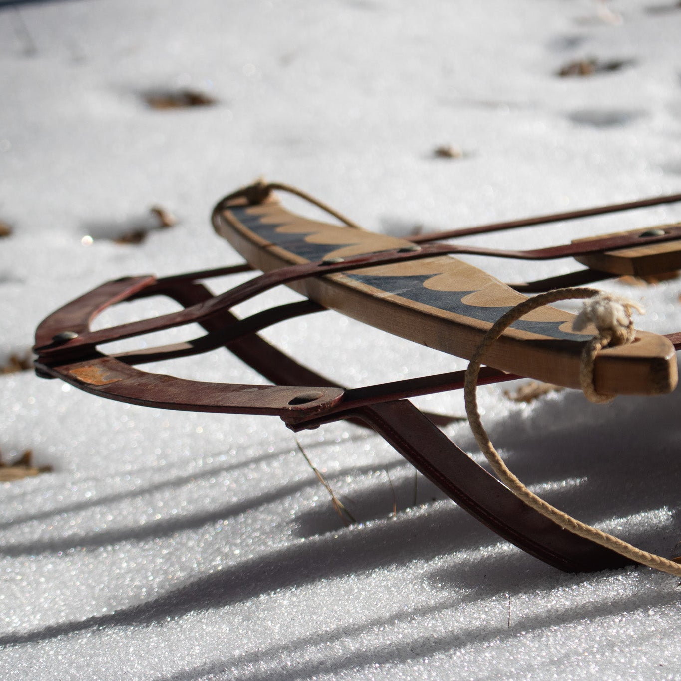 Gladding American Clipper Metal Runner Snow Sled