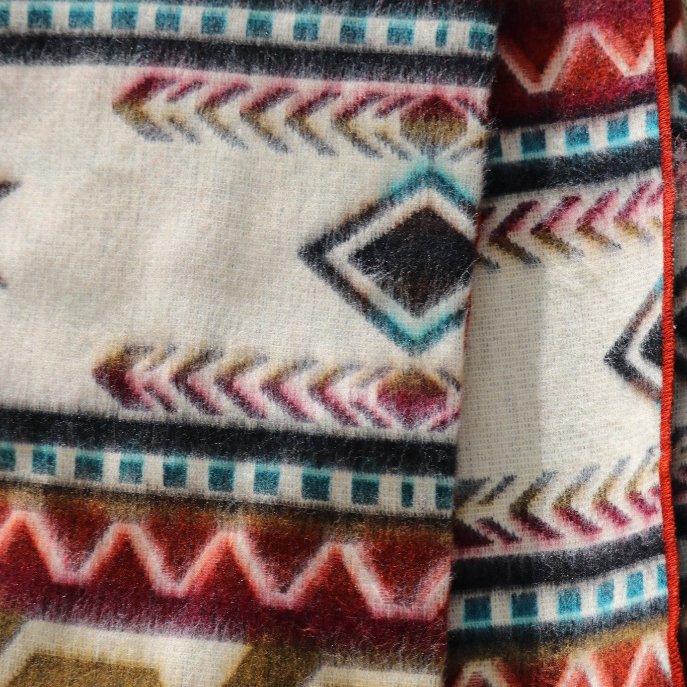 Antisana Earth Reversible Southwestern Blanket Queen Size Handwoven in Ecuador