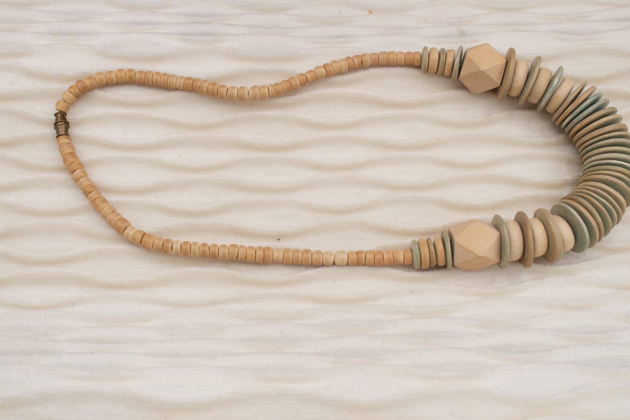 Beautiful Wood Beaded Necklace