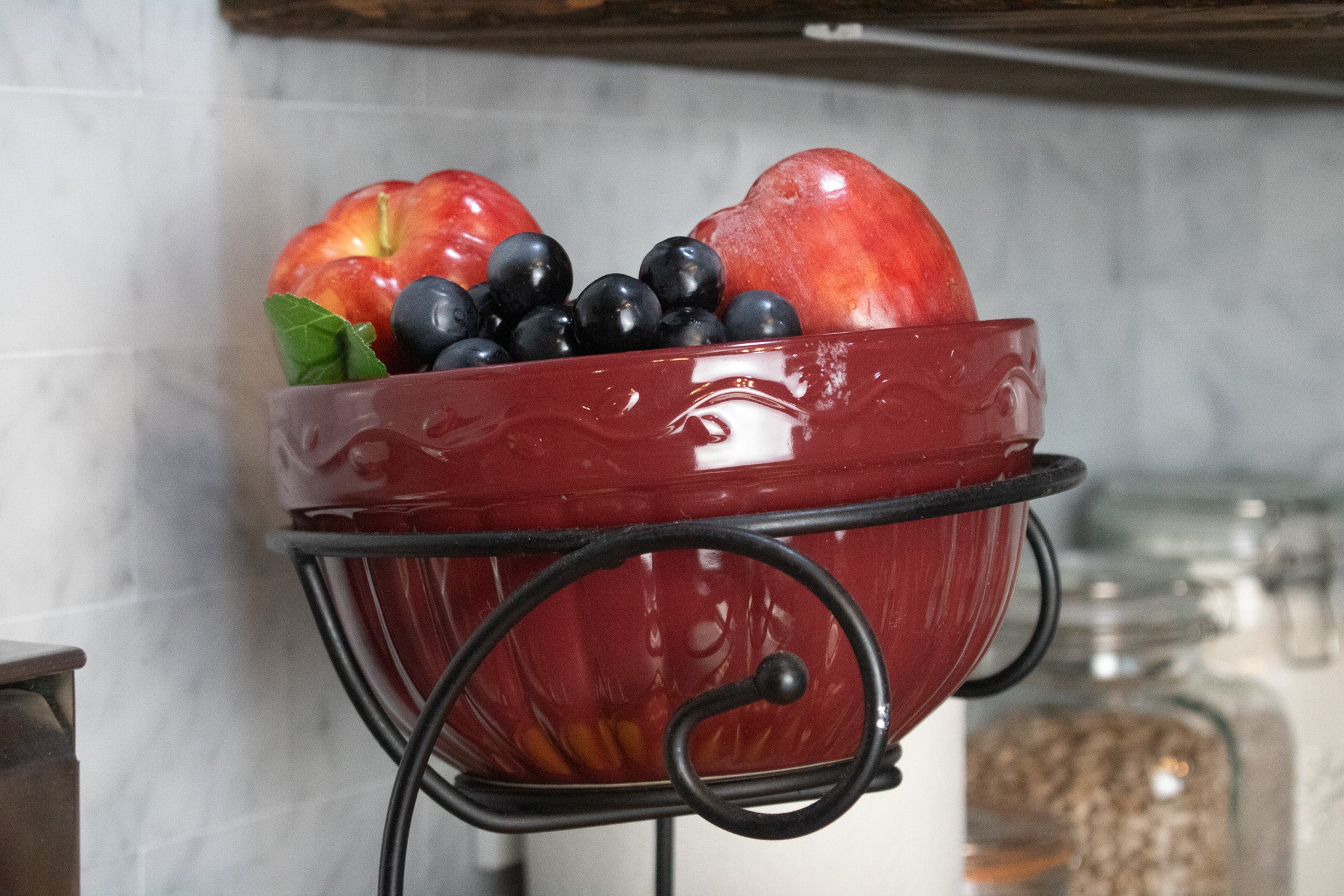 Two Tier Serving Bowl Metal Rack Stand