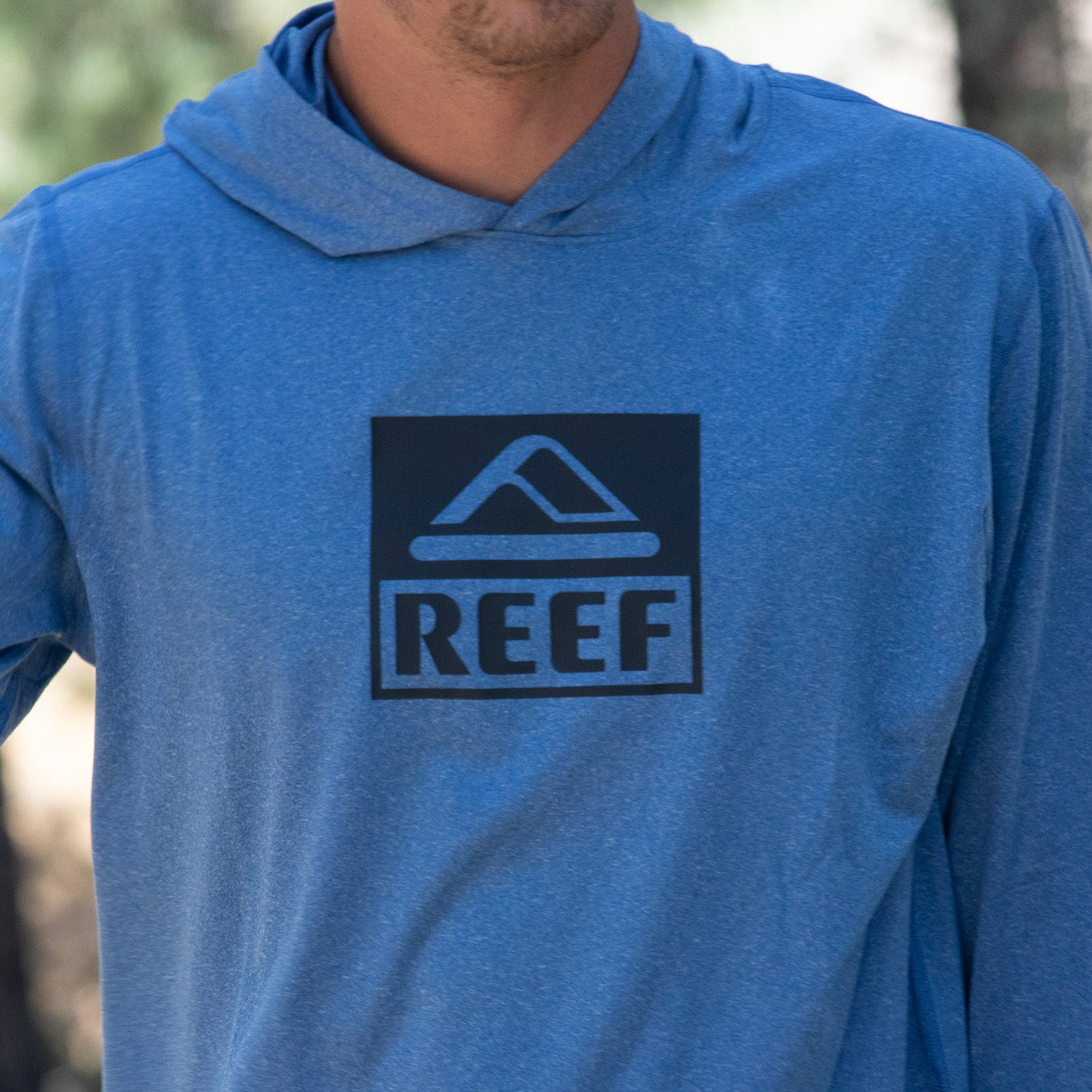 REEF Upf 50 Clemons Hooded Rash Guard Pull-over Shirt
