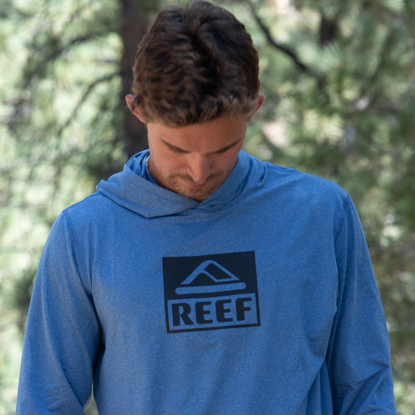 REEF Upf 50 Clemons Hooded Rash Guard Pull-over Shirt