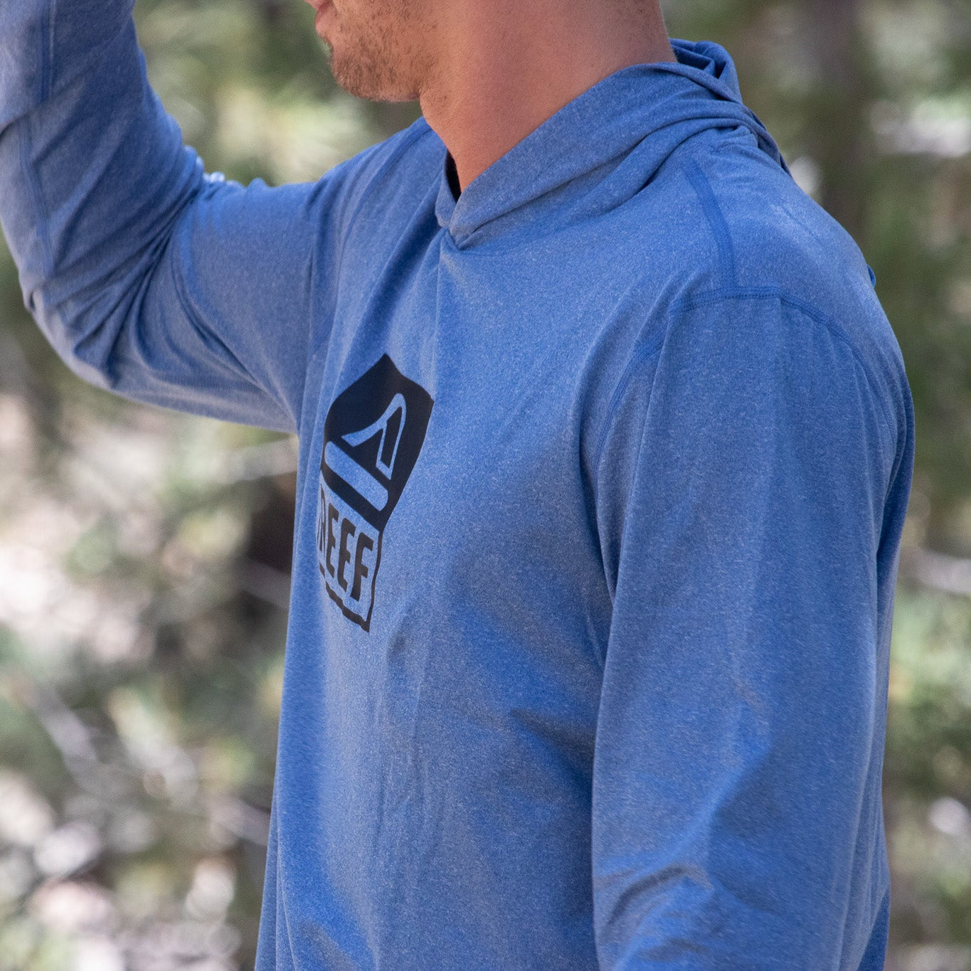 REEF Upf 50 Clemons Hooded Rash Guard Pull-over Shirt