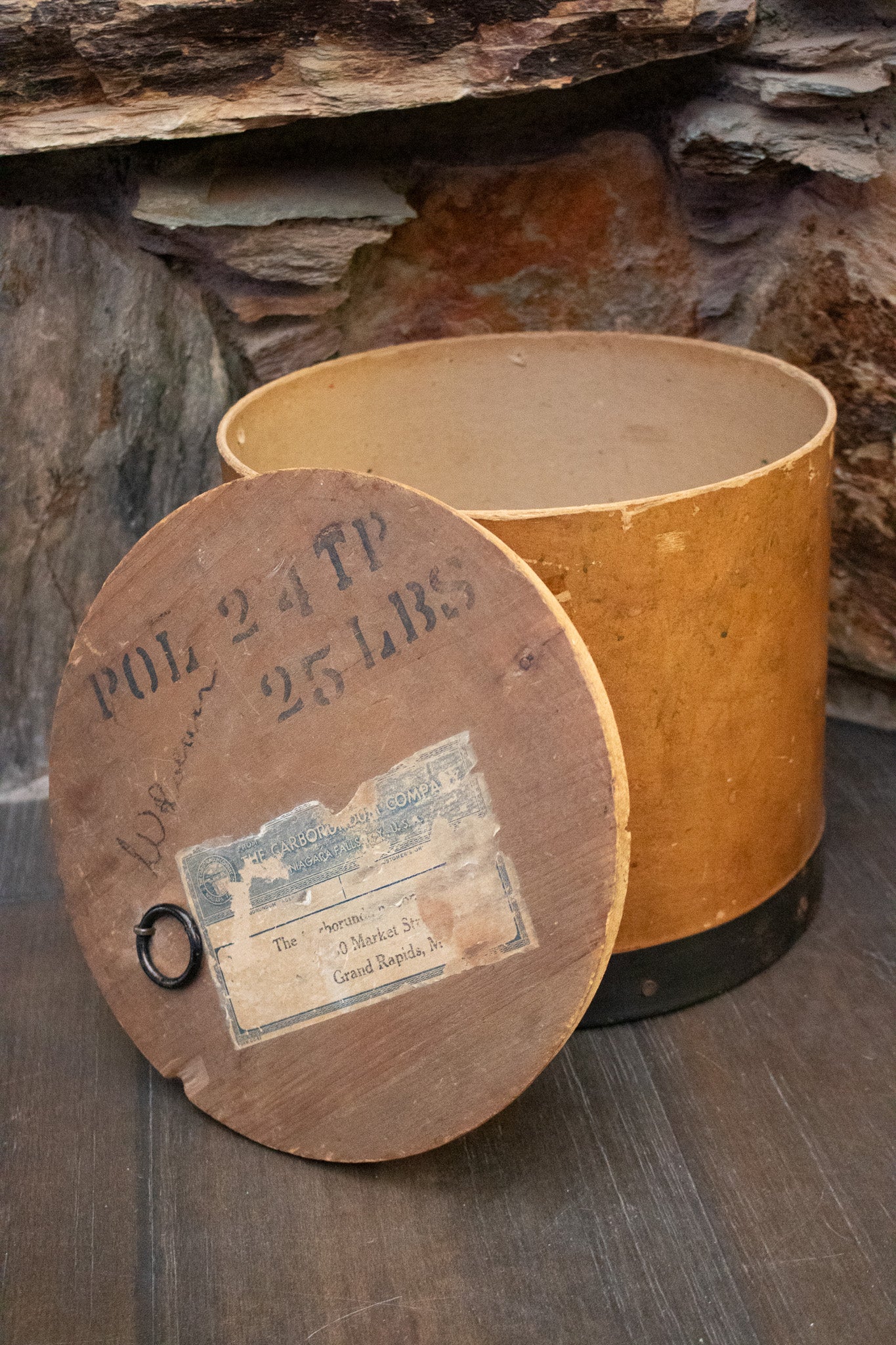 Vintage Sugar Box with Original Packing Label Stamp