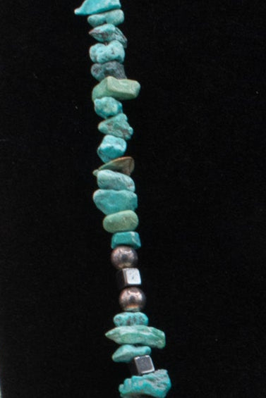 Turtle Charm Turquoise Dyed Stone Necklace