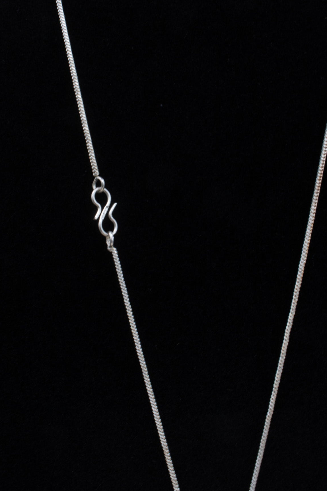 Mother's Day Love Charm with Silver Herringbone Chain Necklace