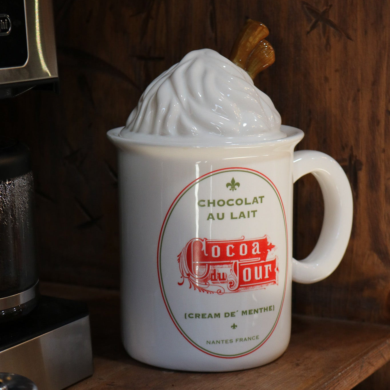 Chocolate Au Lait Crème De Menthe Coco Mug Cookie Jar from Nantes, France