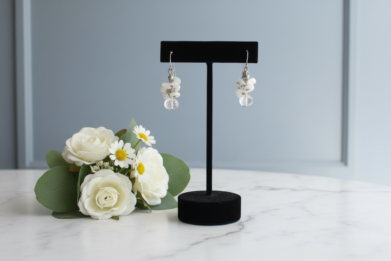 Irregular Stone Handmade Earrings