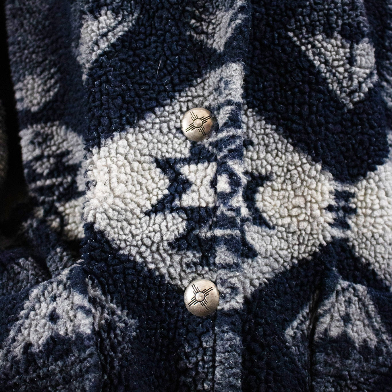Ralph Lauren Southwestern Fleece Jacket Serape Navajo Indian Blanket Size M