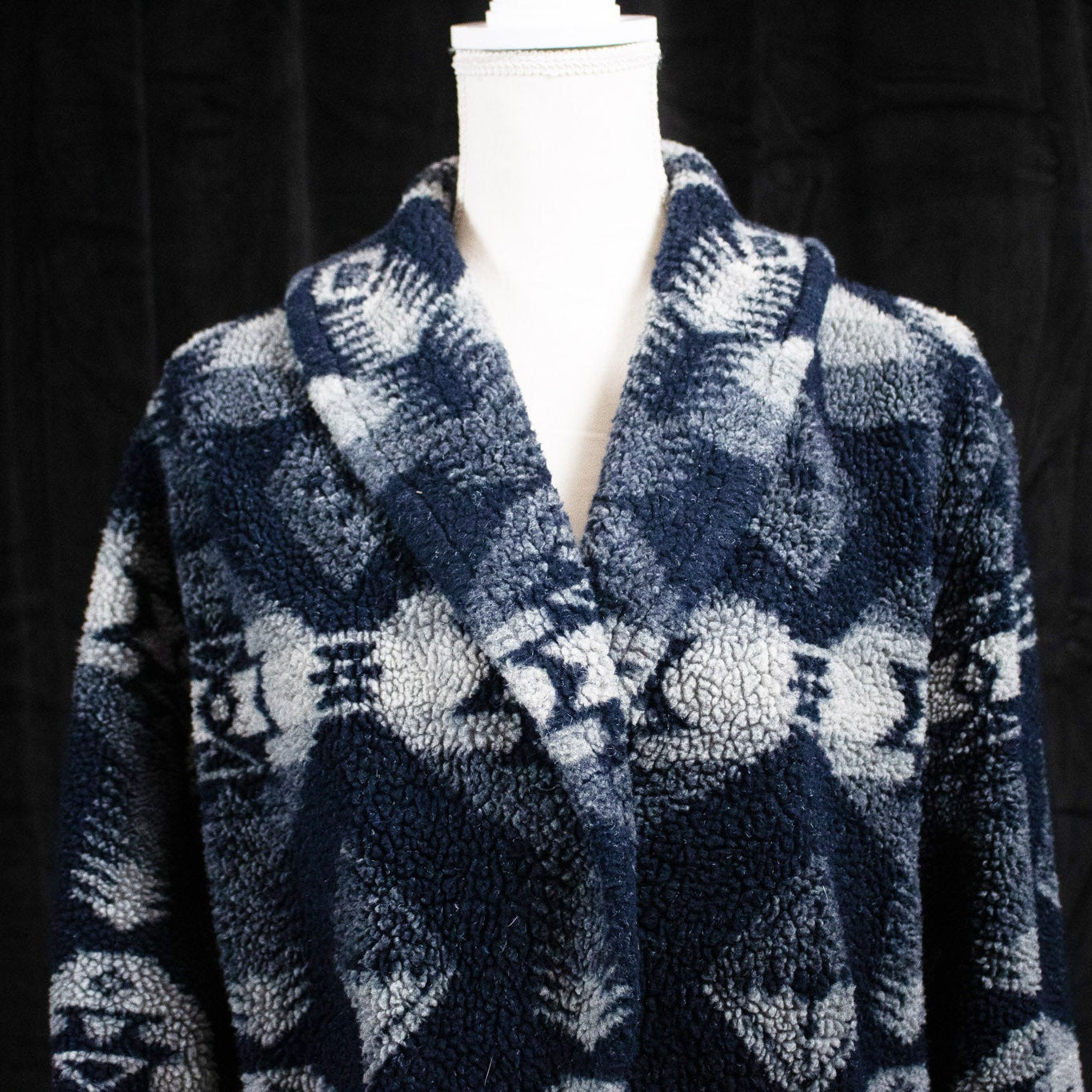 Ralph Lauren Southwestern Fleece Jacket Serape Navajo Indian Blanket Size M