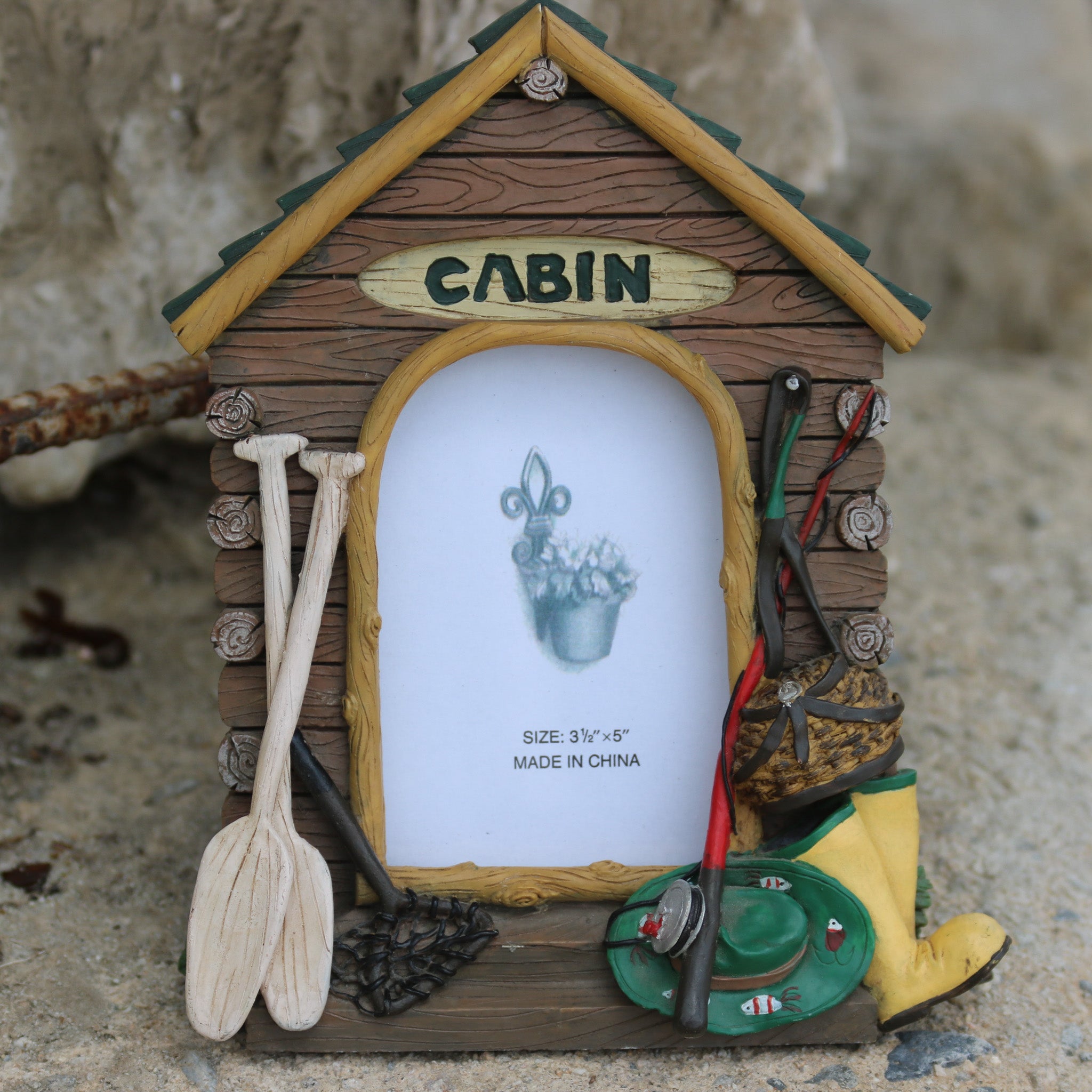 Log Cabin Resin Mold Picture Frame 3 1/2" x 5 1/2"
