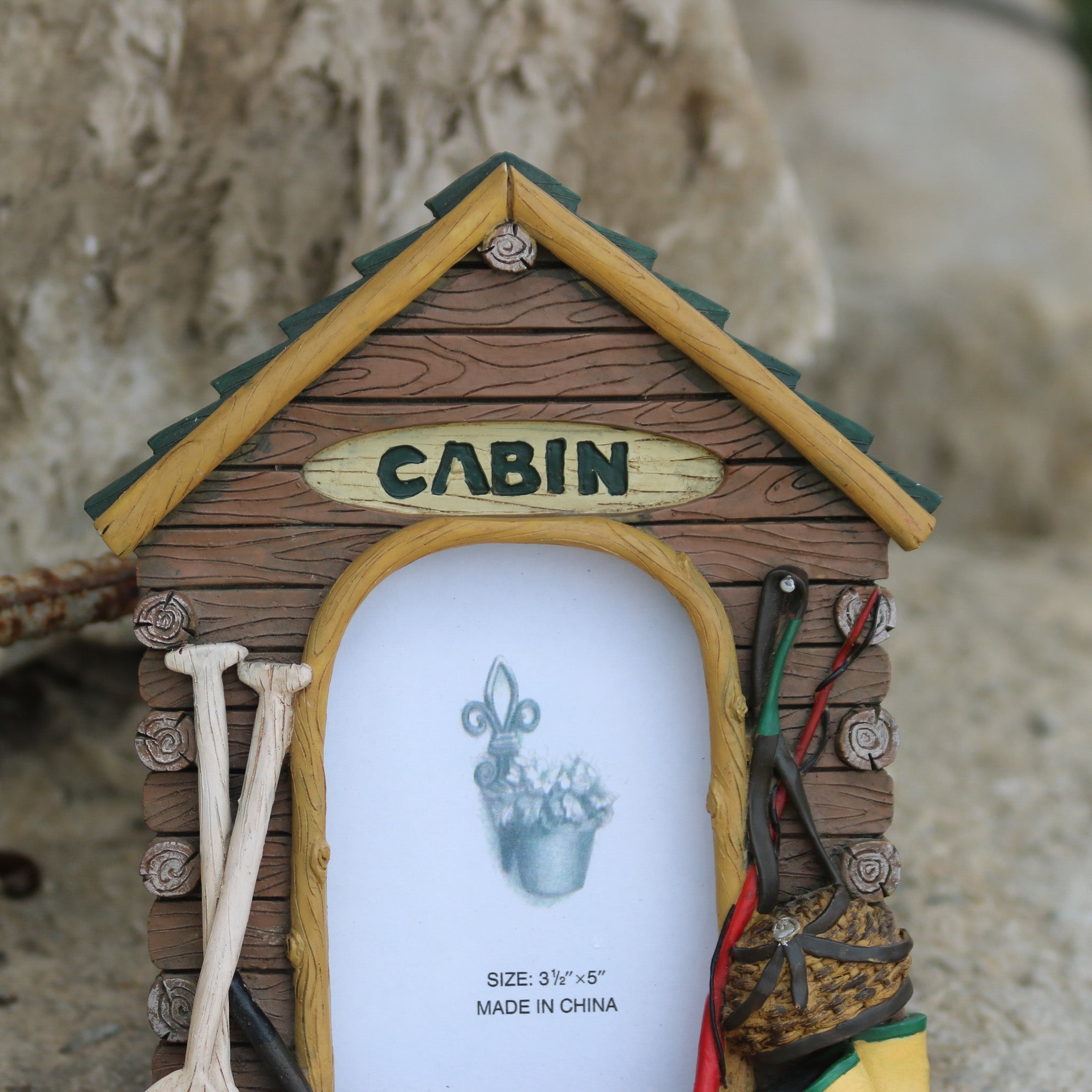 Log Cabin Resin Mold Picture Frame 3 1/2" x 5 1/2"