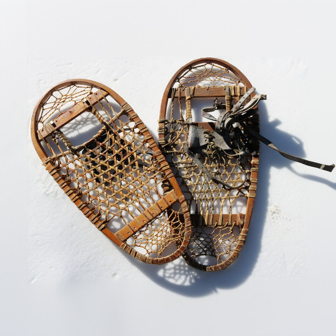 Antique Wooded Snow Shoes by C.A. Lund Hasting, Minnesota