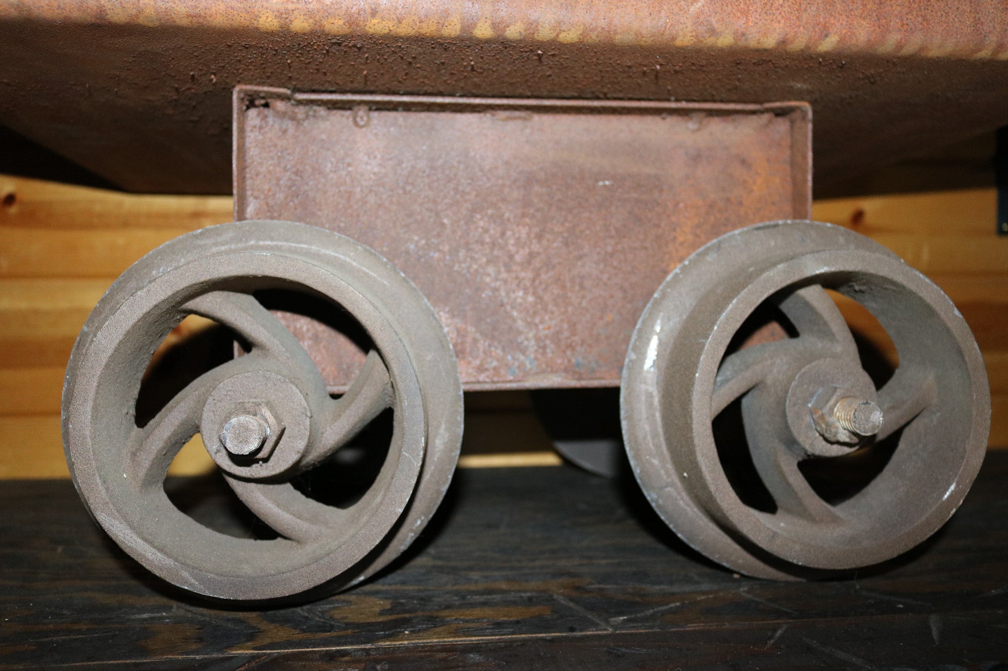 Steel Coal Cart Antique