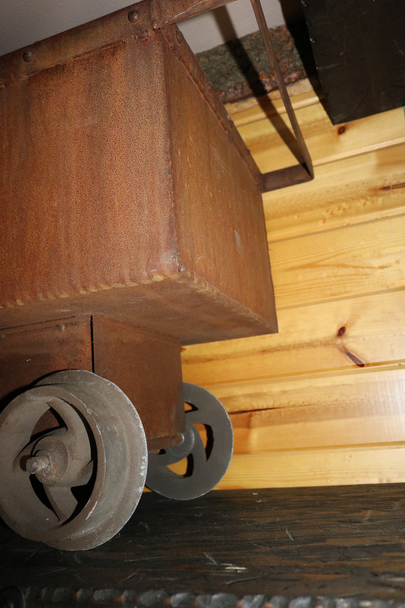 Steel Coal Cart Antique