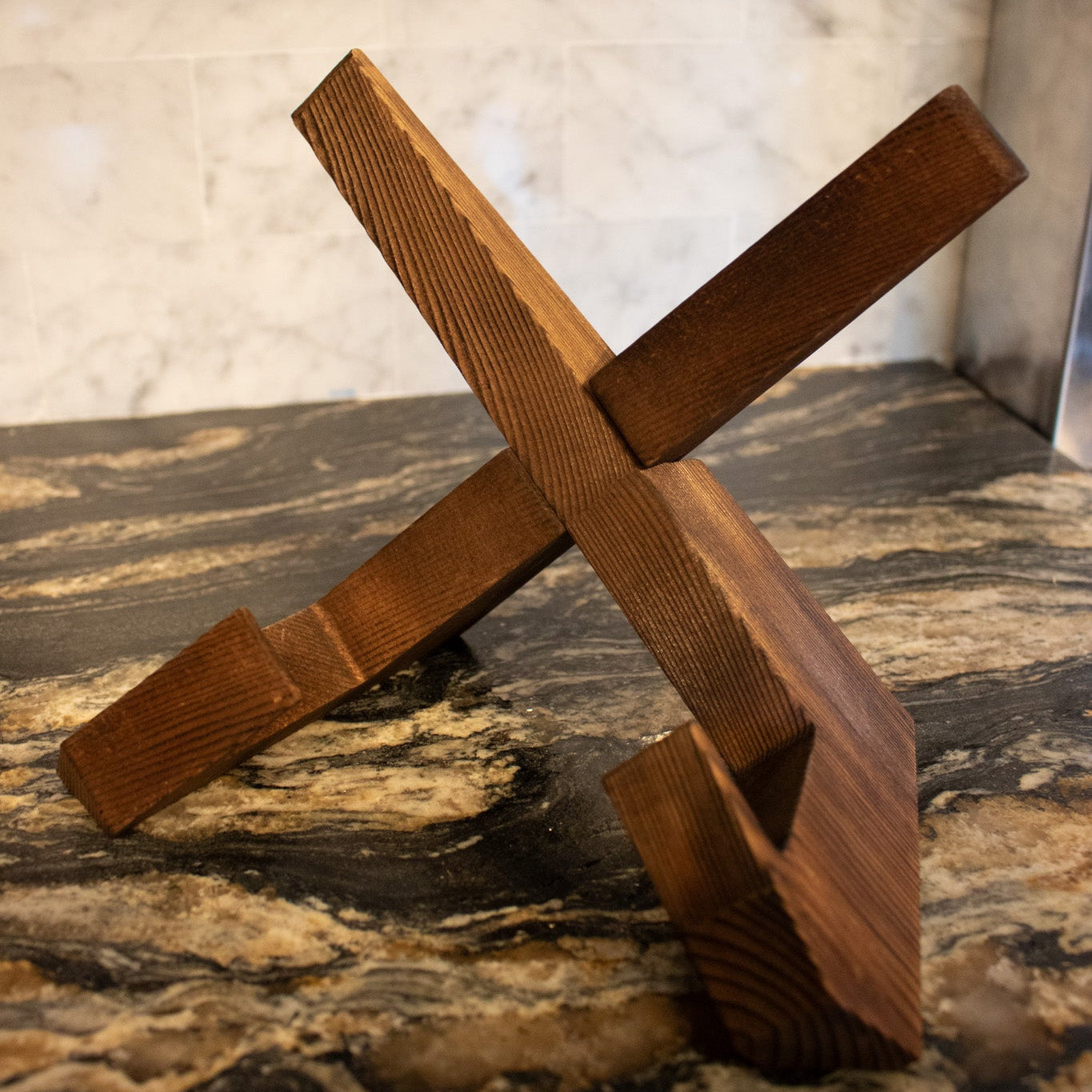 Puersi Rustic Cookbook Holder Stand