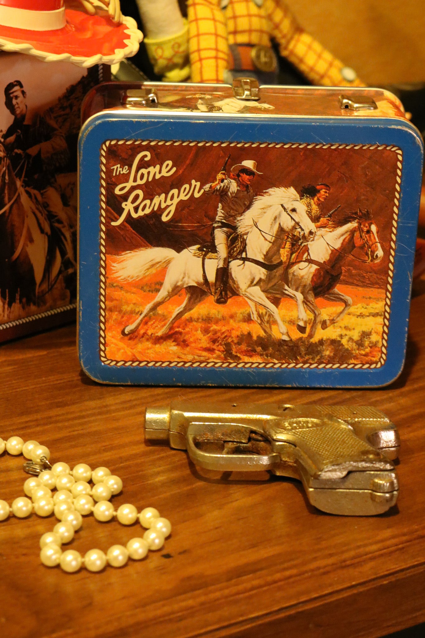 Lone Ranger Blue Tin Retro Lunch Box