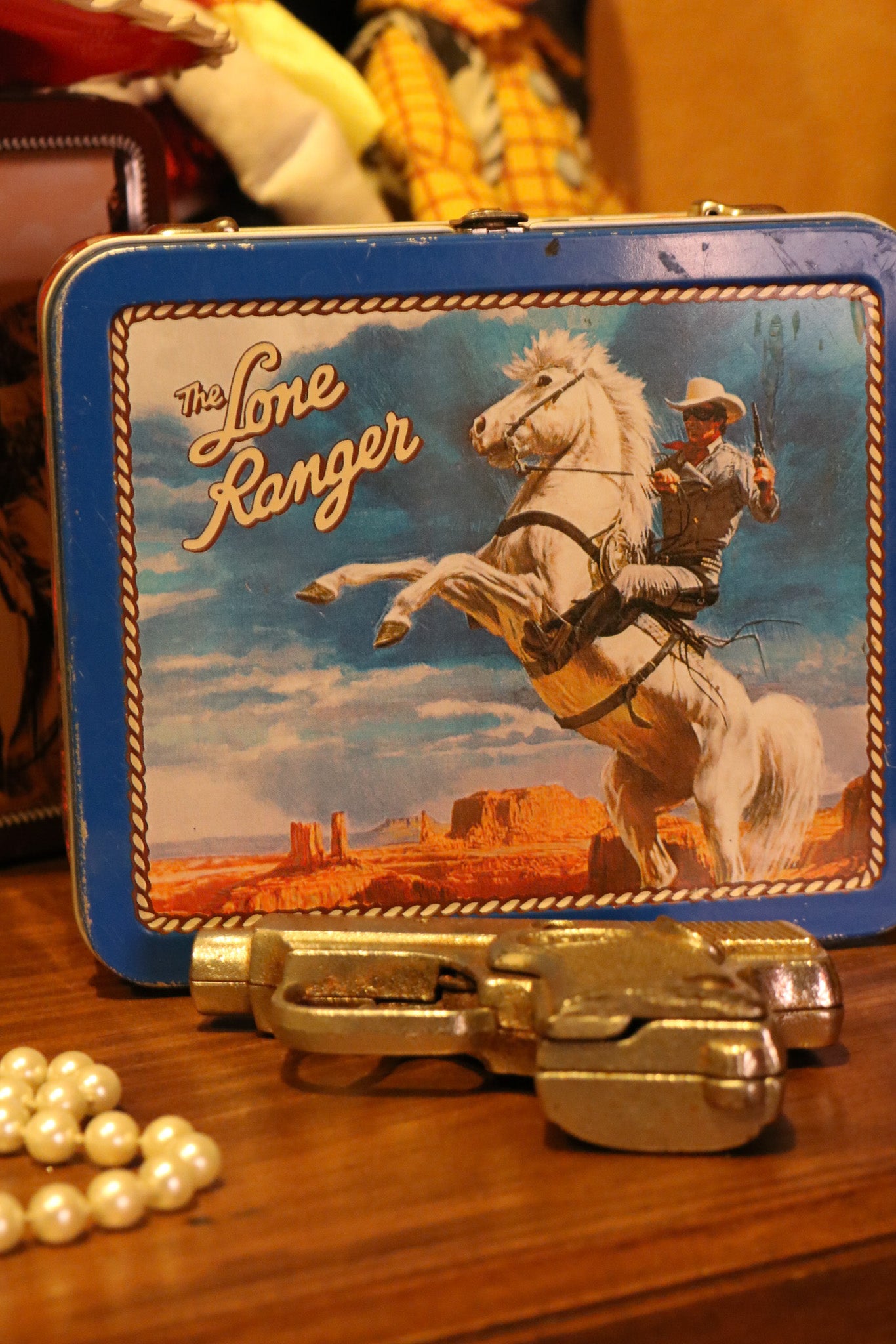 Lone Ranger Blue Tin Retro Lunch Box