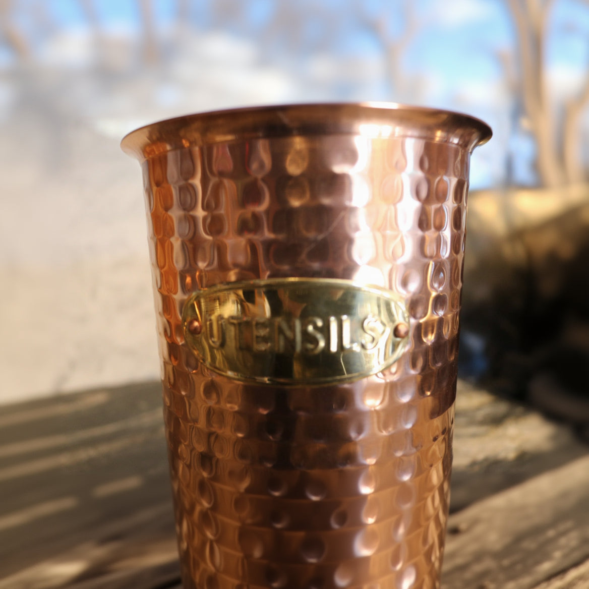 Mud Pie Copper Kitchen Utensil Caddy