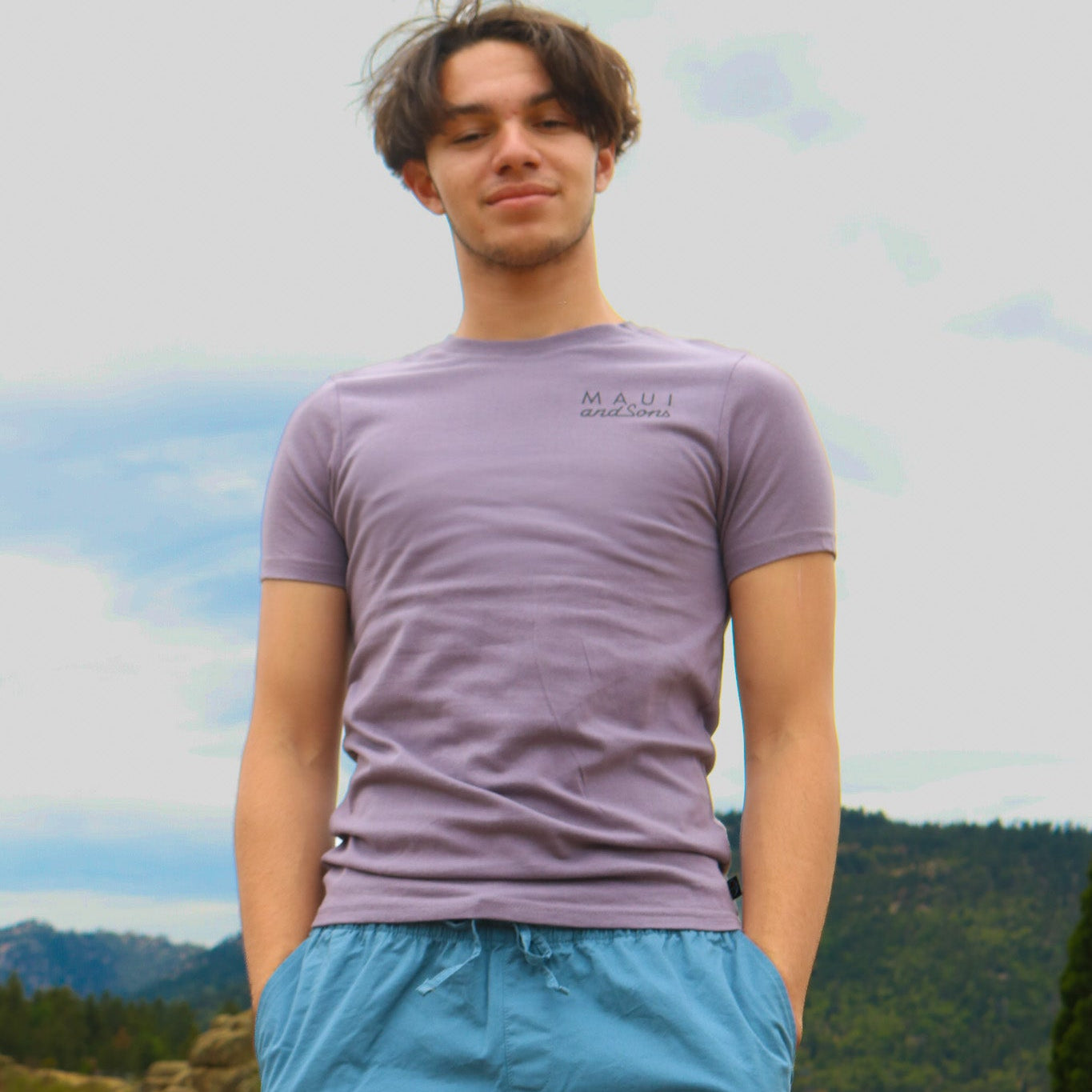 Maui and Sons Dust Purple Men's Small Tshirt