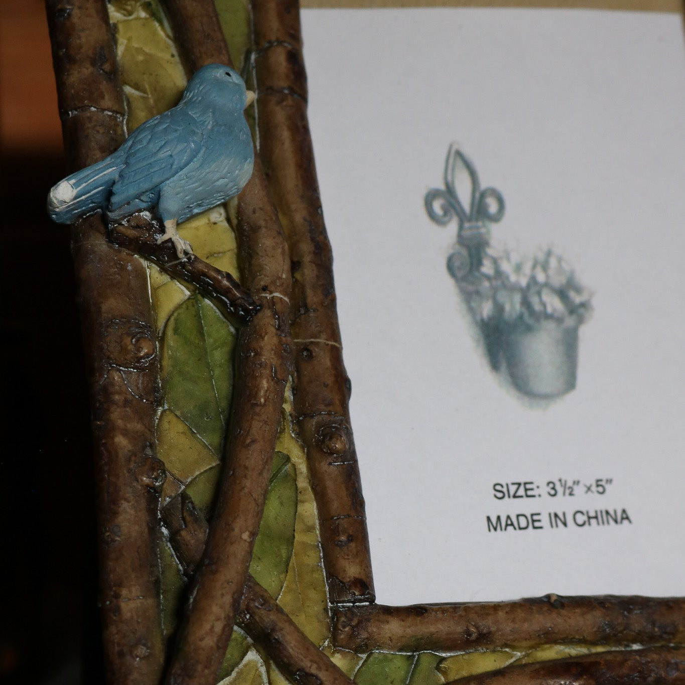 Resin Birdhouse Picture Frame 3 1/2" x 5"