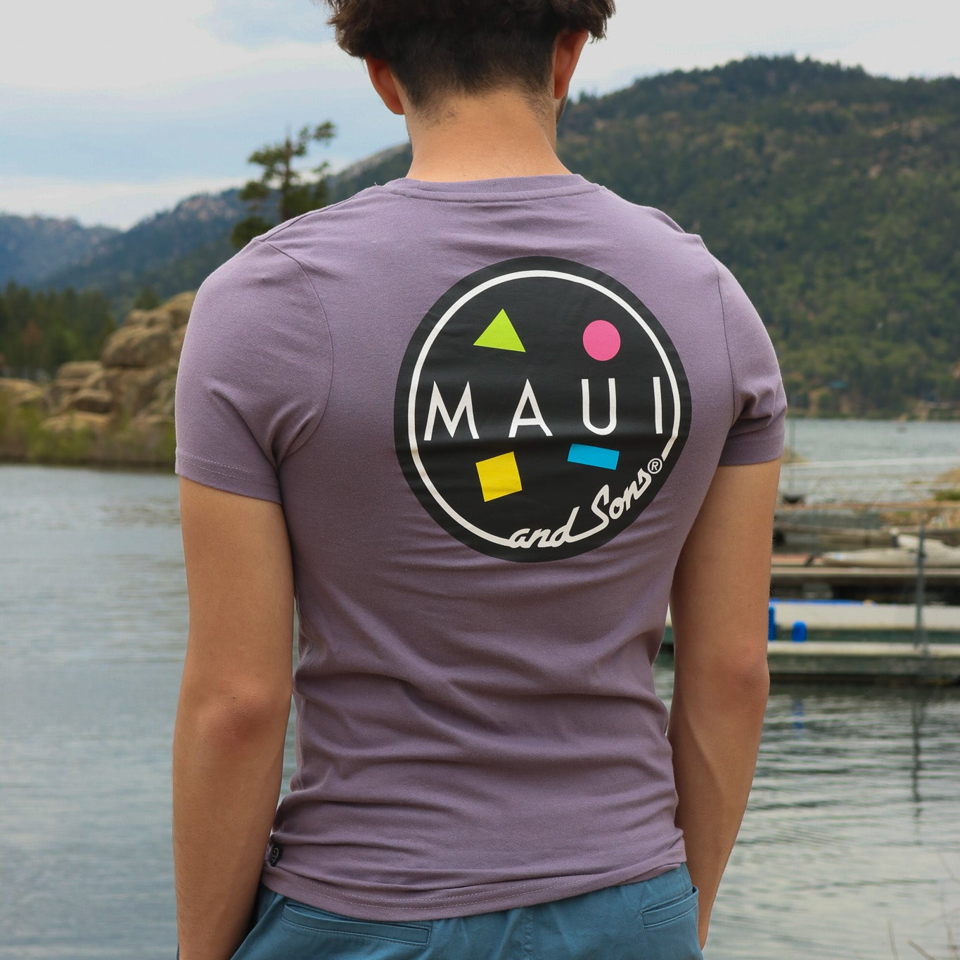Maui and Sons Dust Purple Men's Small Tshirt