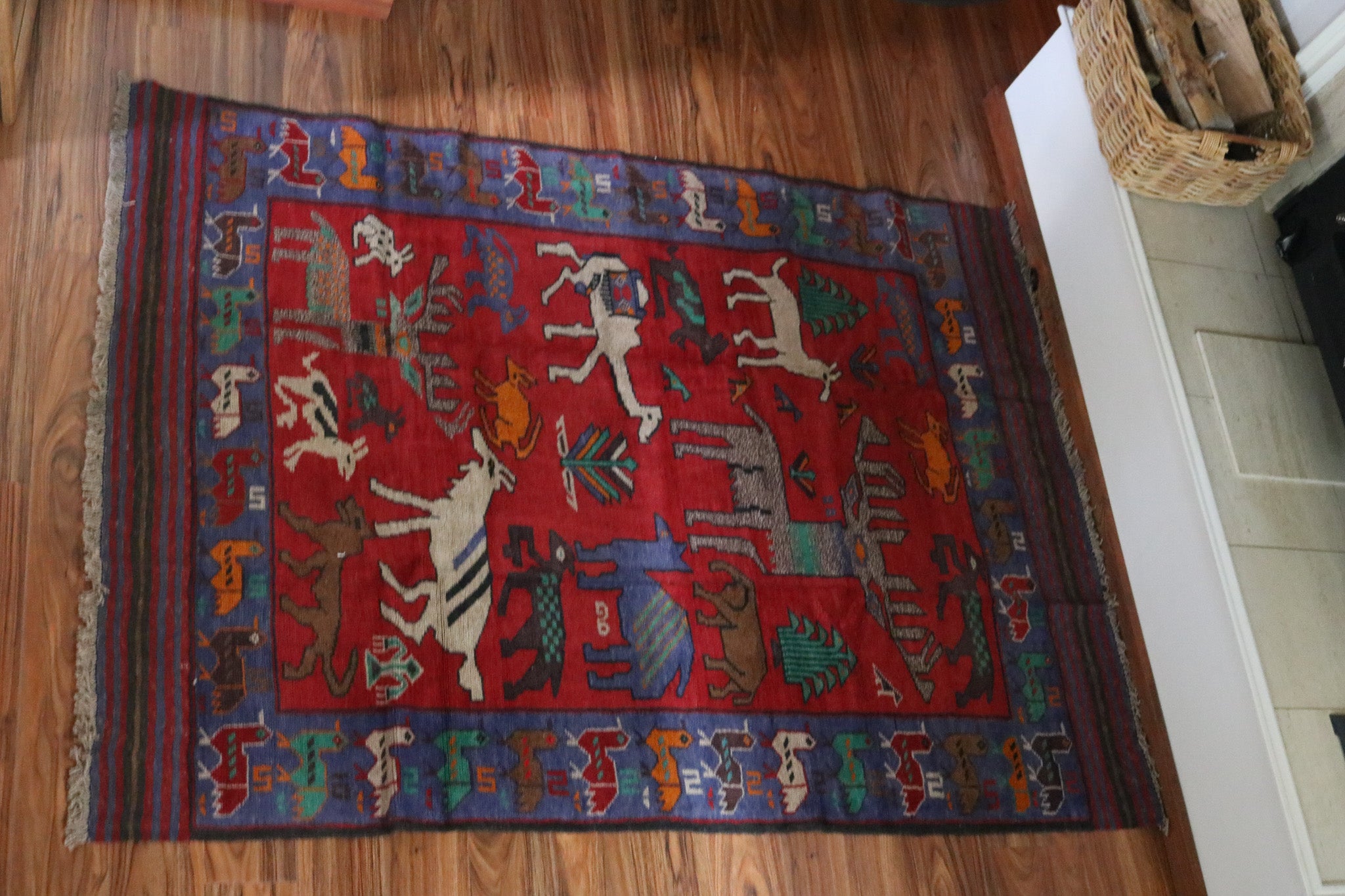 Afghanistan Handwoven Tribal Tableau Rug