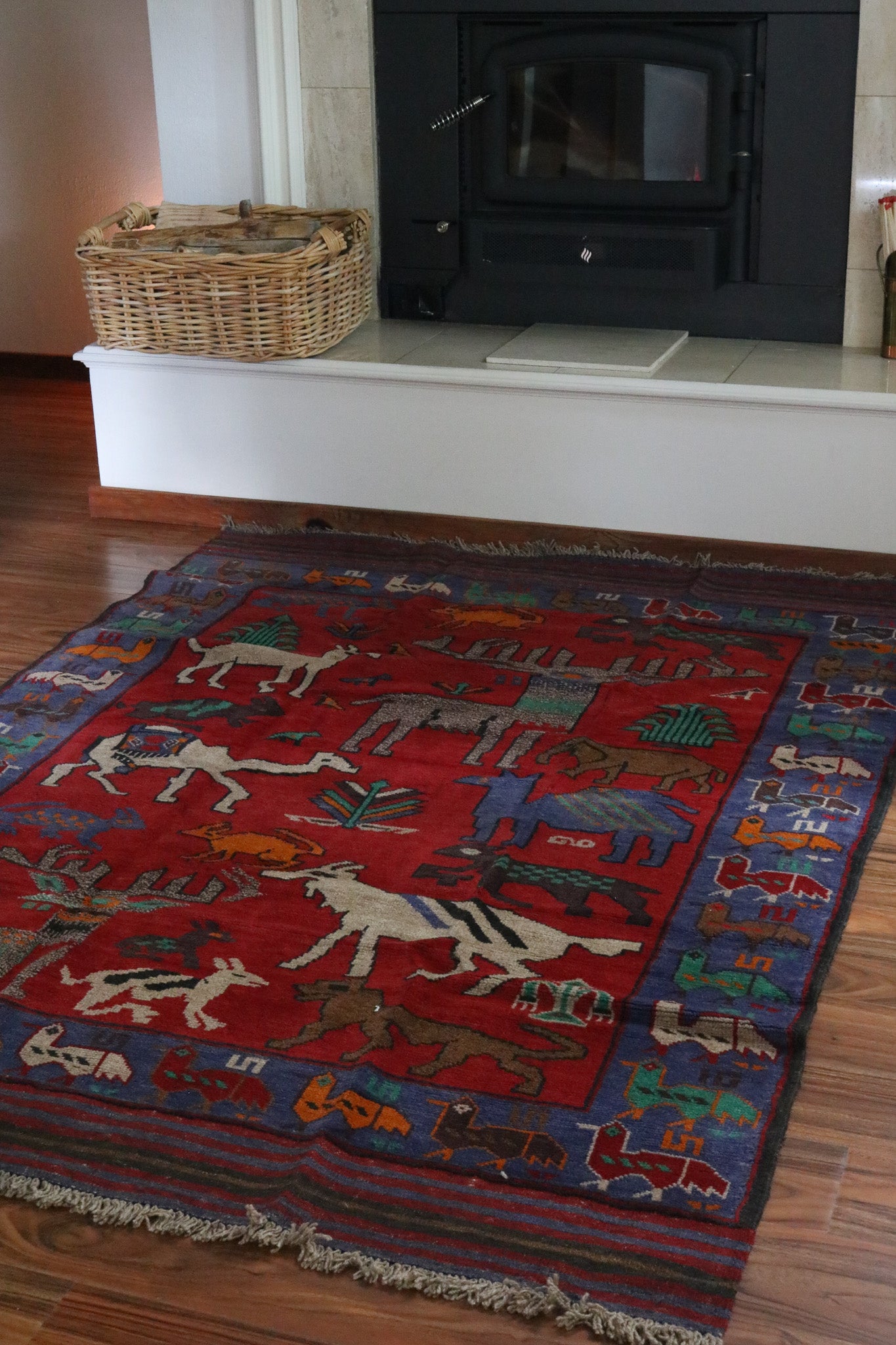 Afghanistan Handwoven Tribal Tableau Rug