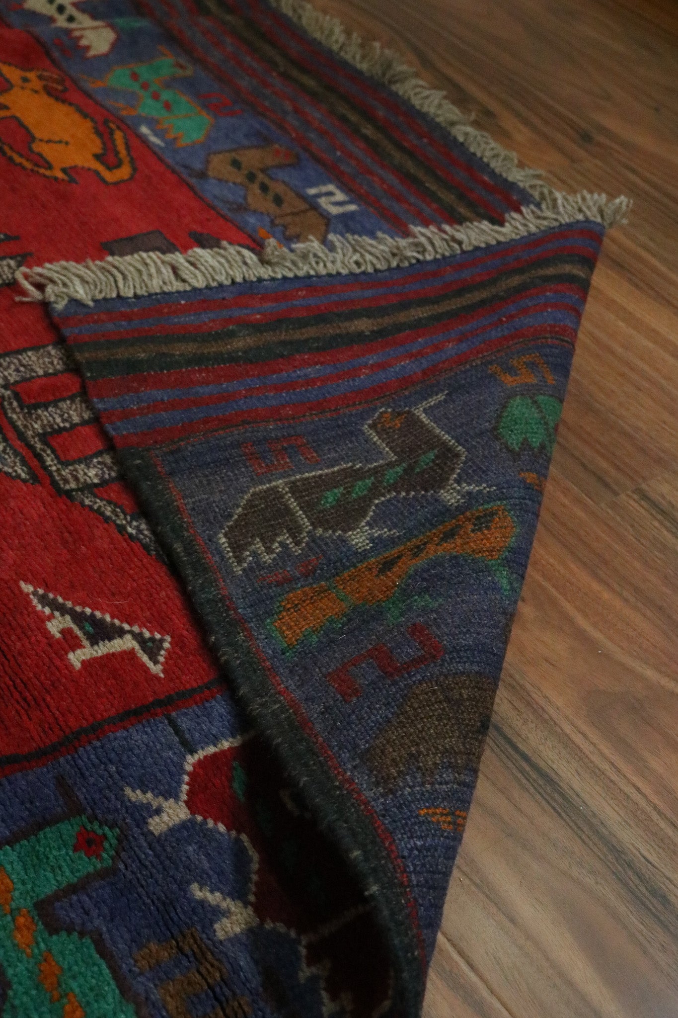 Afghanistan Handwoven Tribal Tableau Rug