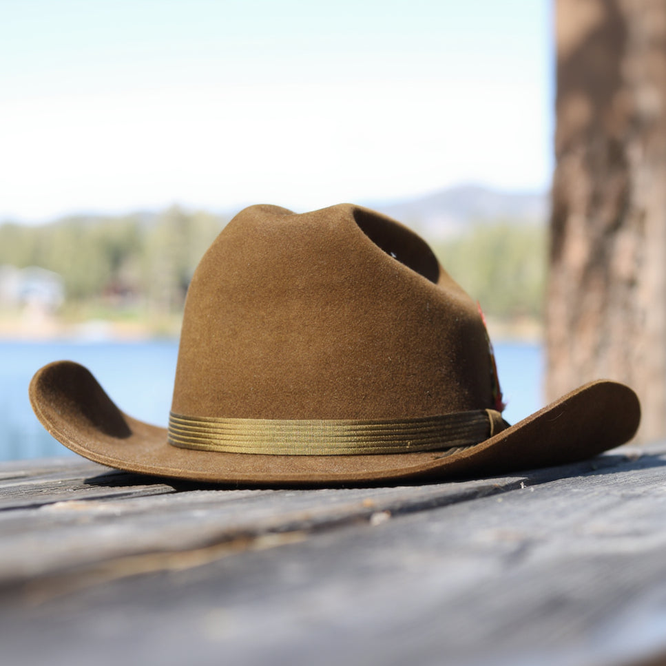 Vintage John B. Stetson Cowboy Hat – Brown Felt – Size 7 1/8 – Classic Western Hat